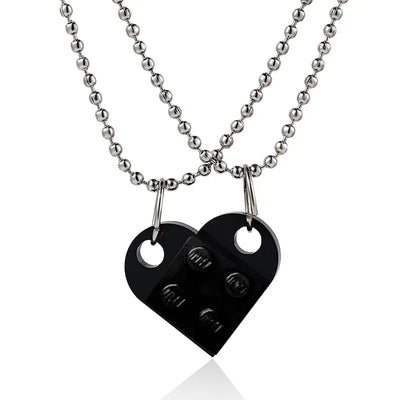 Heart Shaped Pendant Made with Lego Necklace