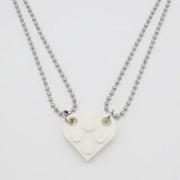 Heart Shaped Pendant Made with Lego Necklace