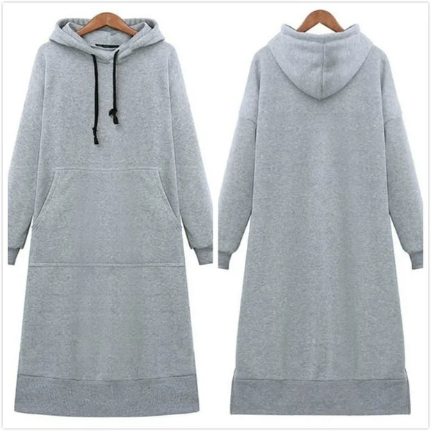 Women's Long Loose Hoodie Dress