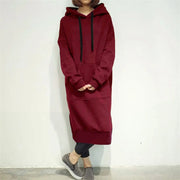 Women's Long Loose Hoodie Dress