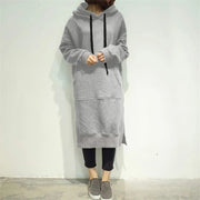 Women's Long Loose Hoodie Dress