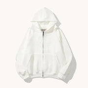 Plain Zip-Up Hoodie